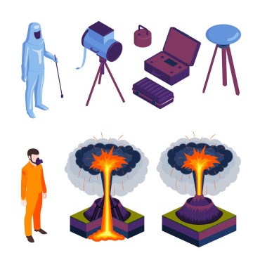 Eruptions Volcanologist Illustrations Templates 210347