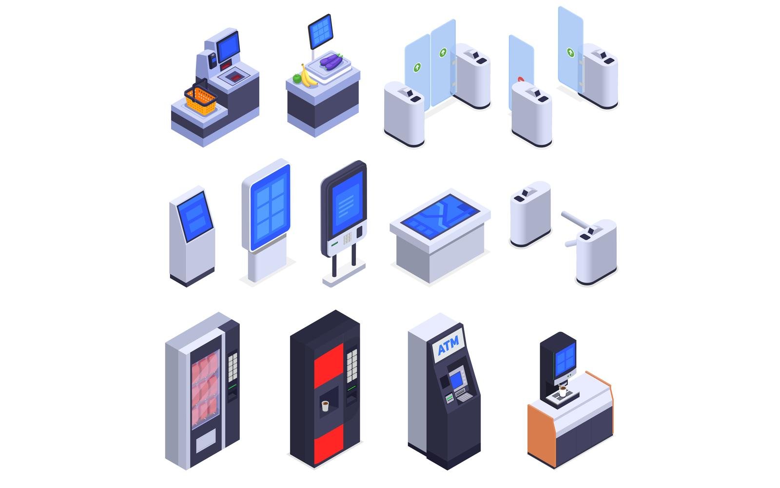 People Using Interfaces Isometric 210220145 Vector Illustration Concept