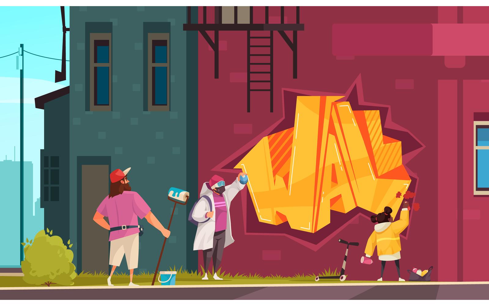 Graffiti Artist 210212647 Vector Illustration Concept