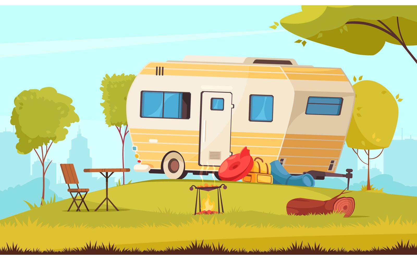 Trailer Park 210212620 Vector Illustration Concept