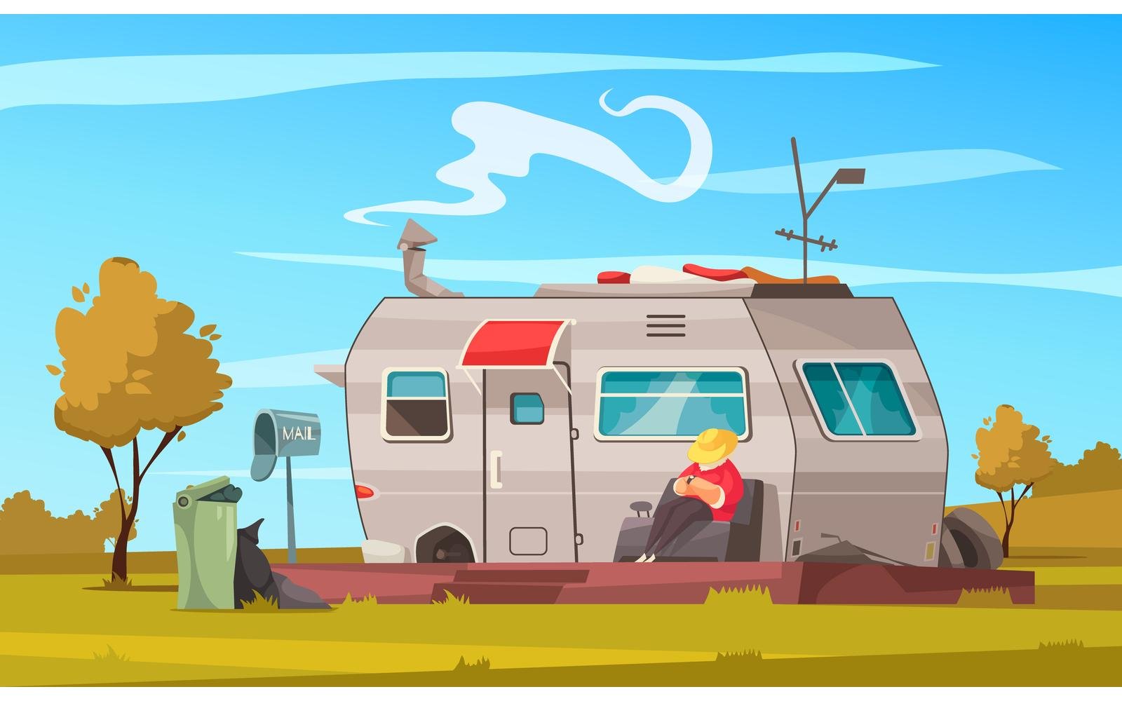 Trailer Park 210212619 Vector Illustration Concept