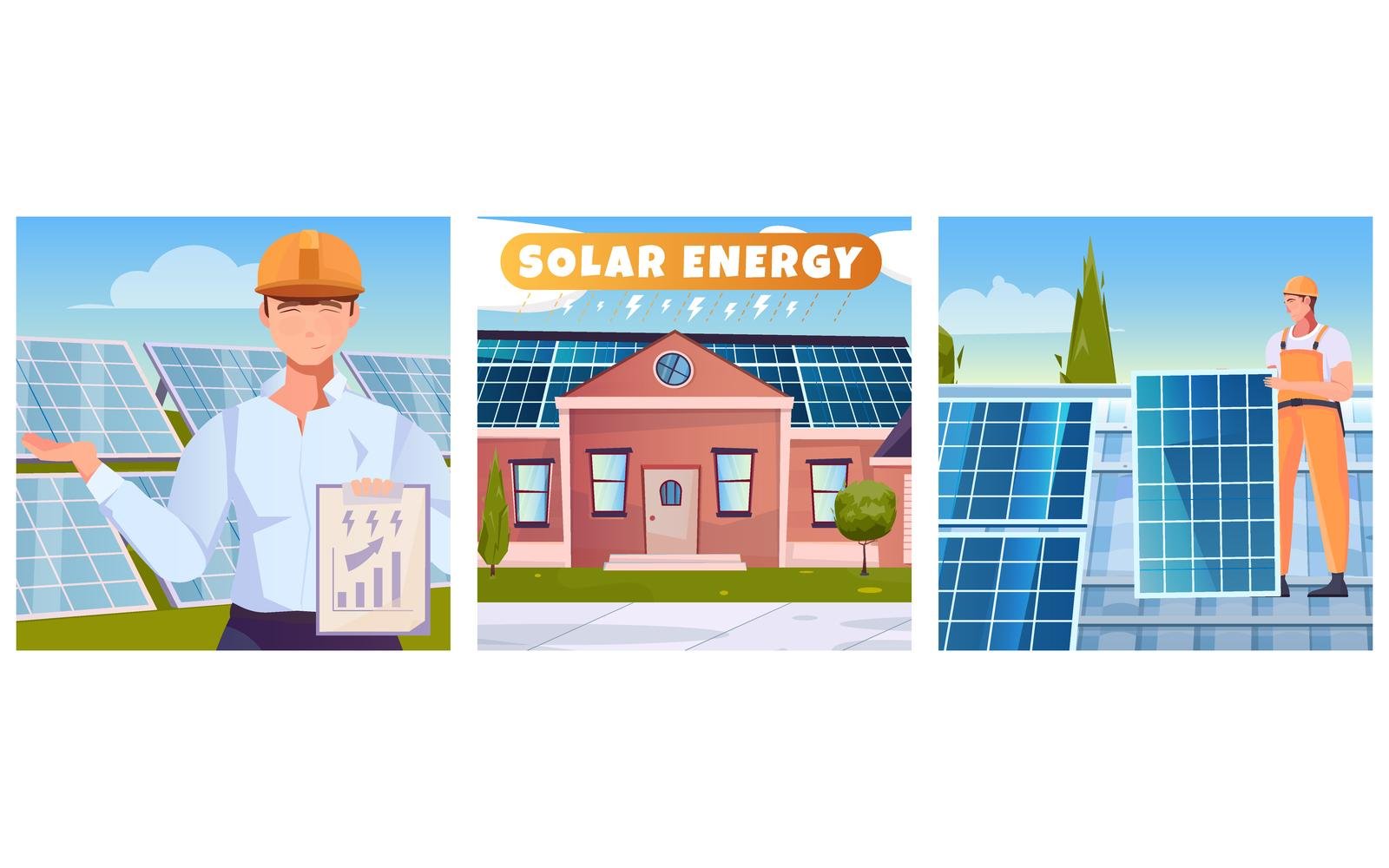 Solar Energy Illustration Flat 210151142 Vector Illustration Concept