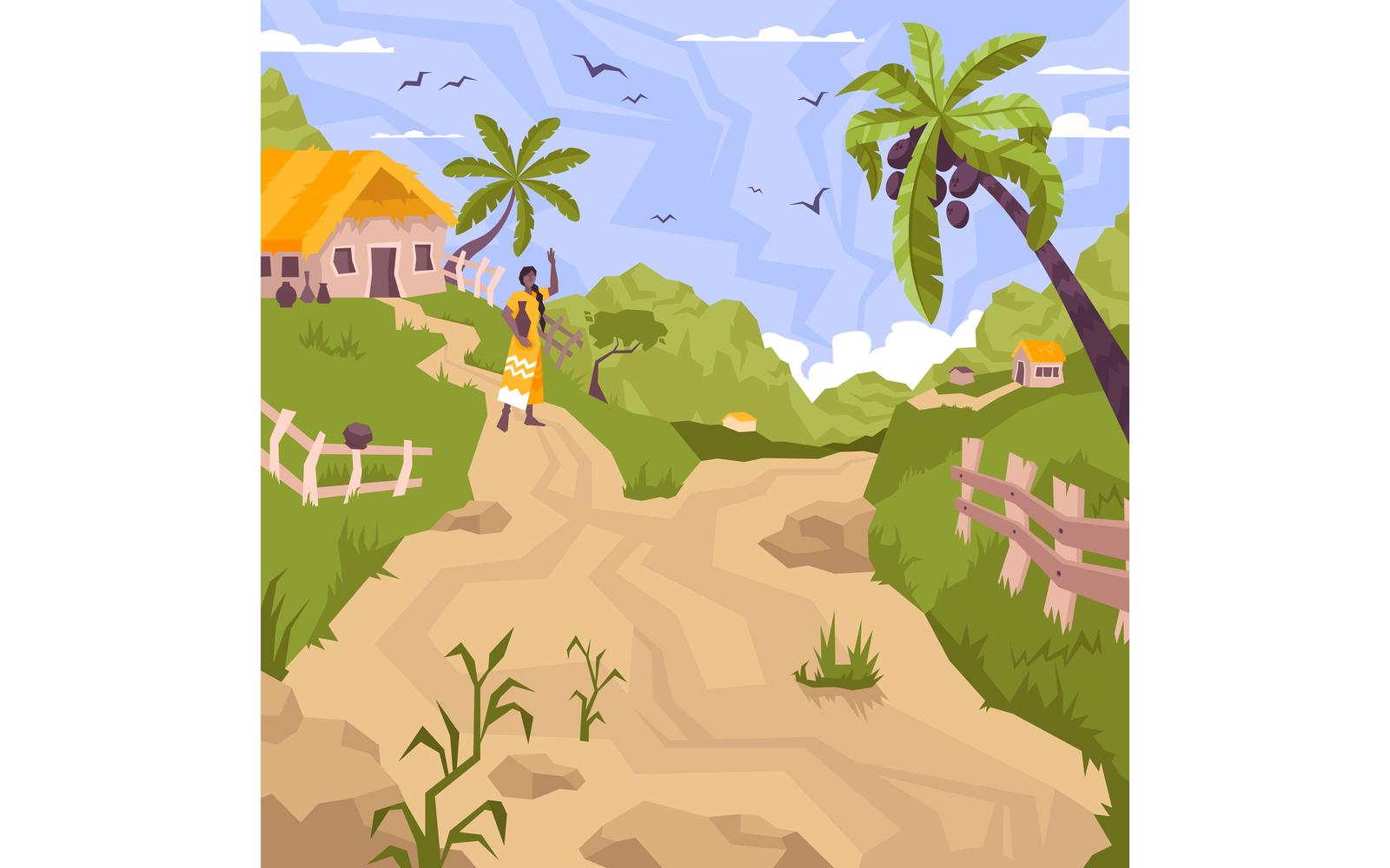 Landscape Flat 210150725 Vector Illustration Concept