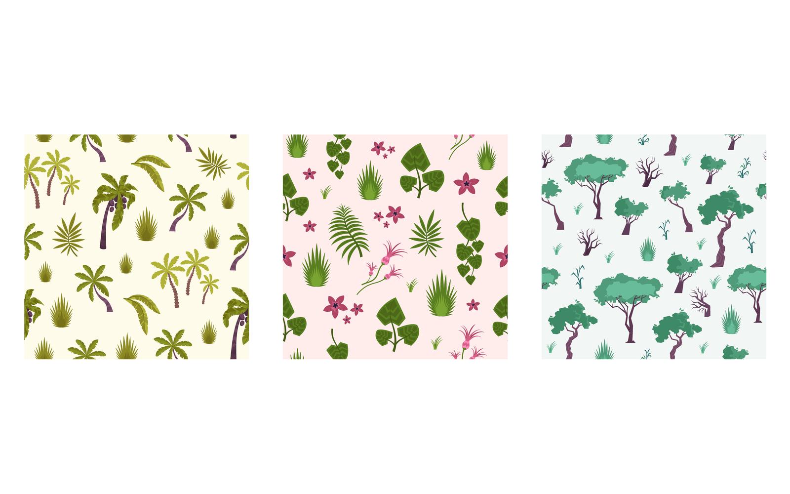 Pattern Plants Flat 210150713 Vector Illustration Concept