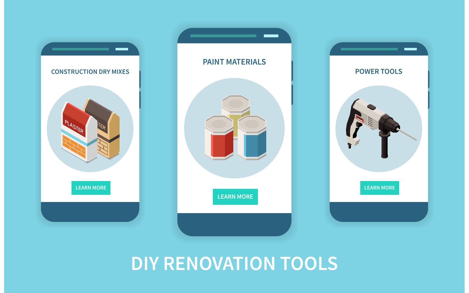 Diy Renovation Isometric 210110907 Vector Illustration Concept