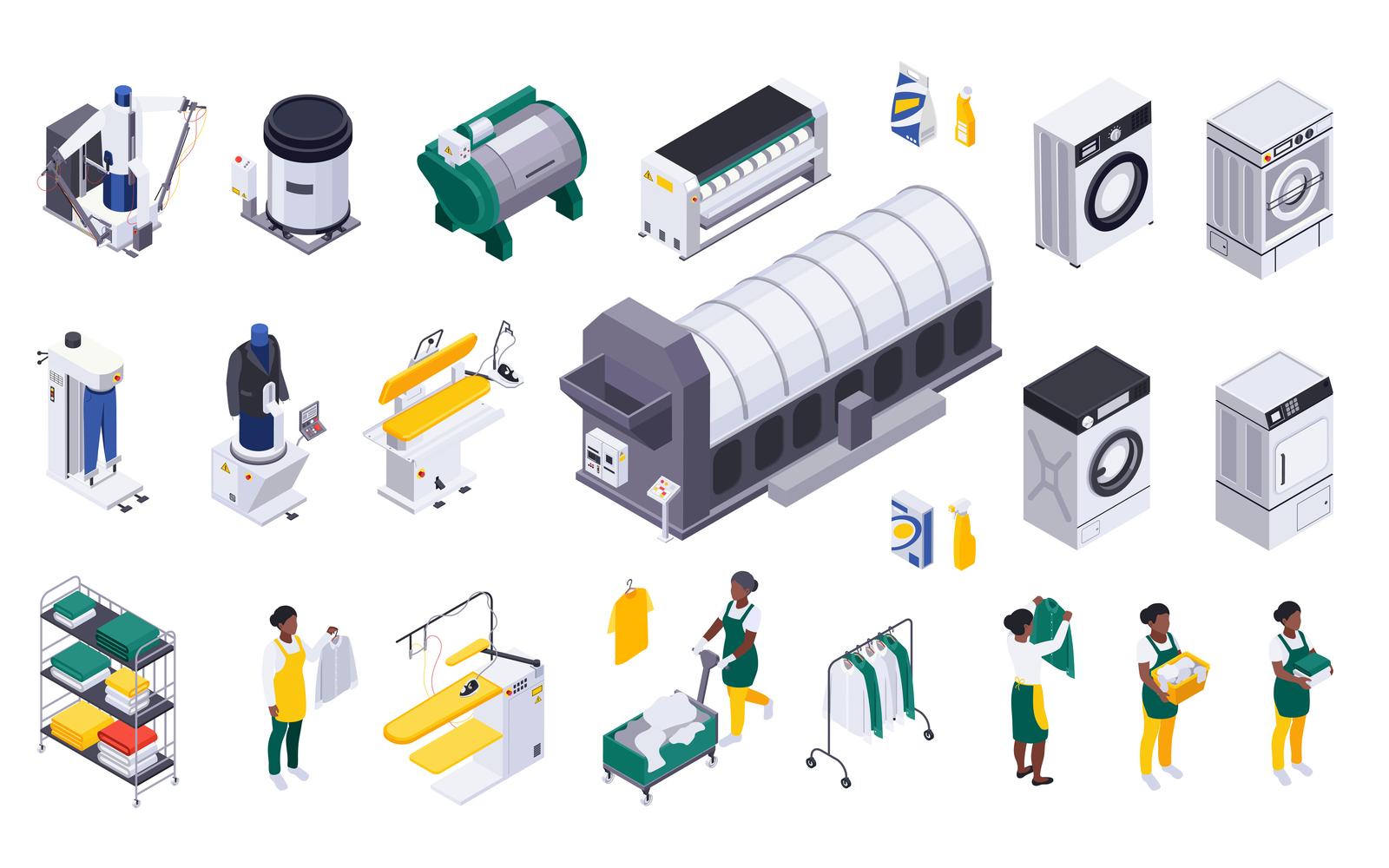 Laundry Washing Isometric 210103906 Vector Illustration Concept