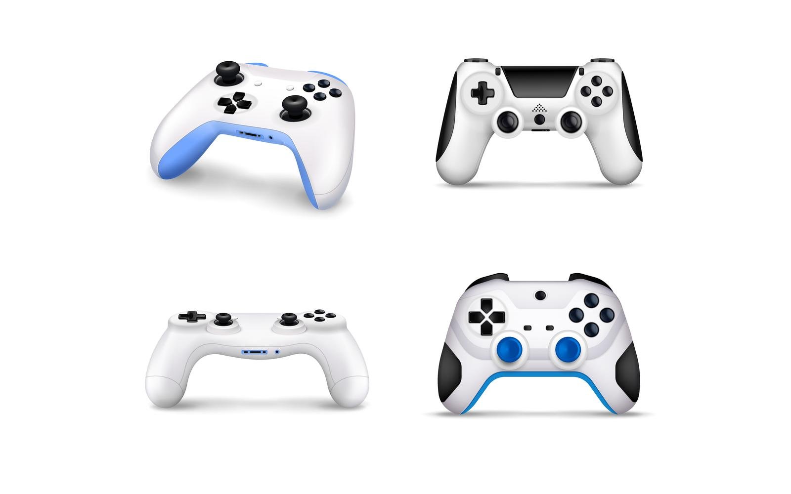 Gamepad Realistic Set-01 201021101 Vector Illustration Concept