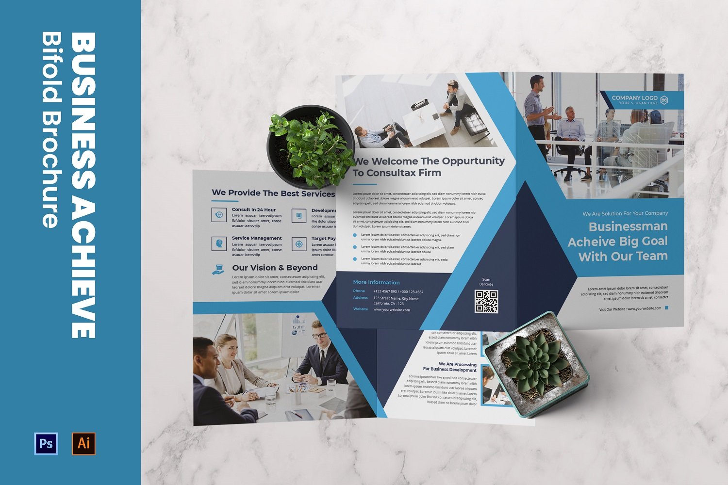 Business Acheive Bifold Brochure