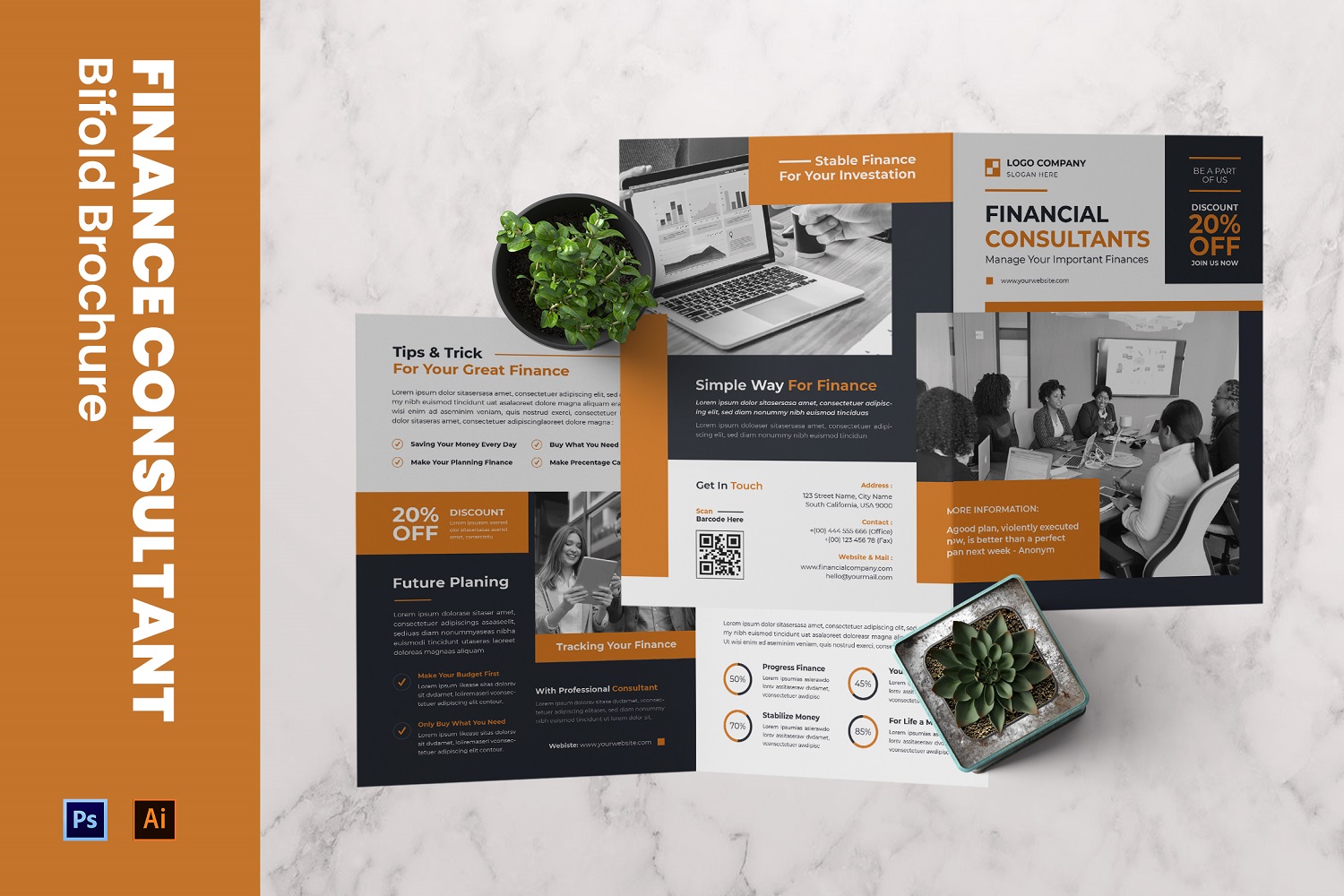 Finance Consultant Bifold Brochure