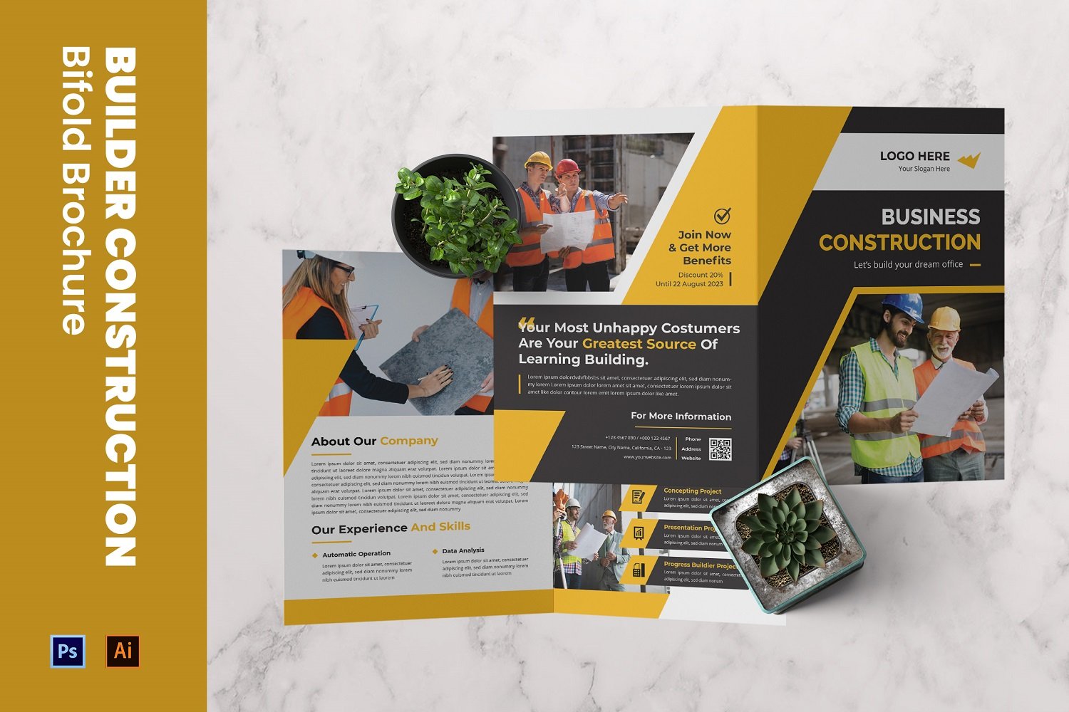 Builder Construction Bifold Brochure