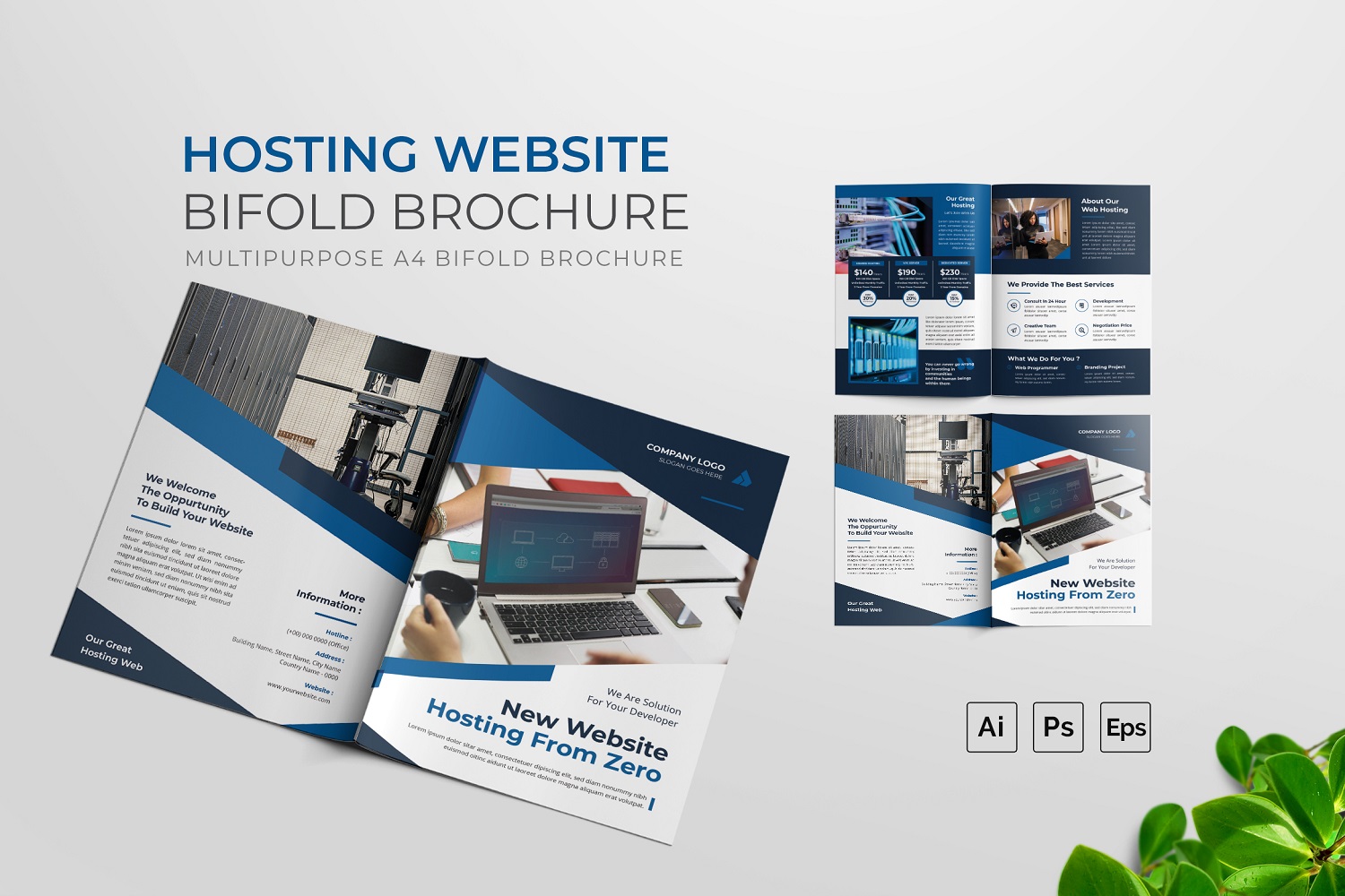 Hosting Website Bifold Brochure