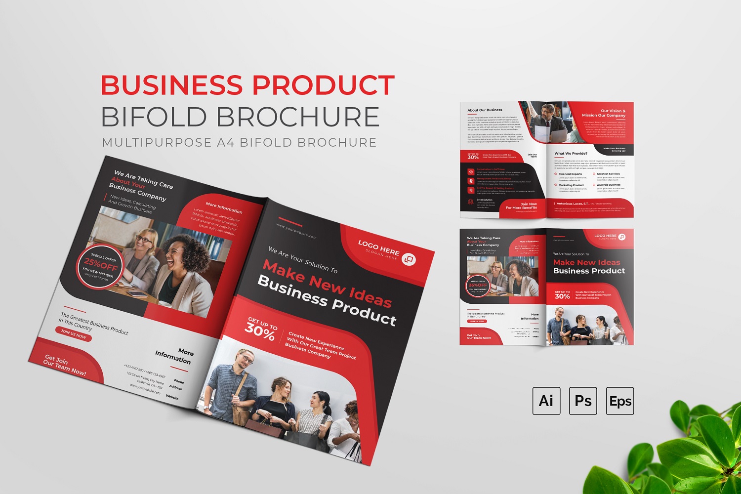 Business Product Bifold Brochure