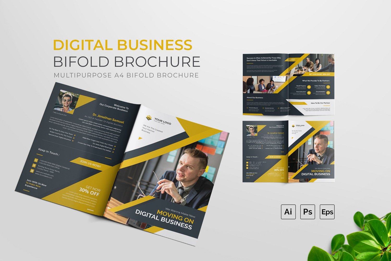 Digital Business Bifold Brochure