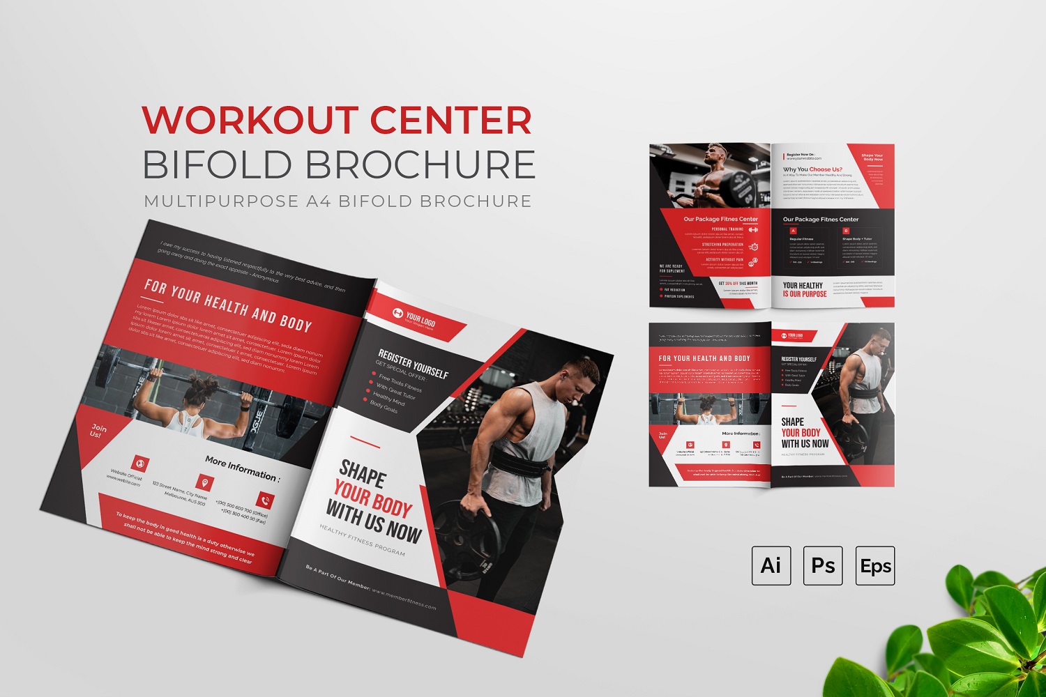 Workout Center Bifold Brochure