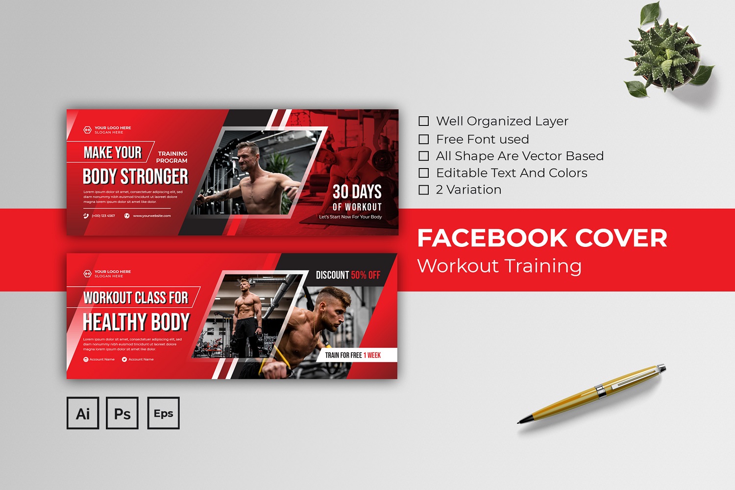 Workout Training Facebook Cover