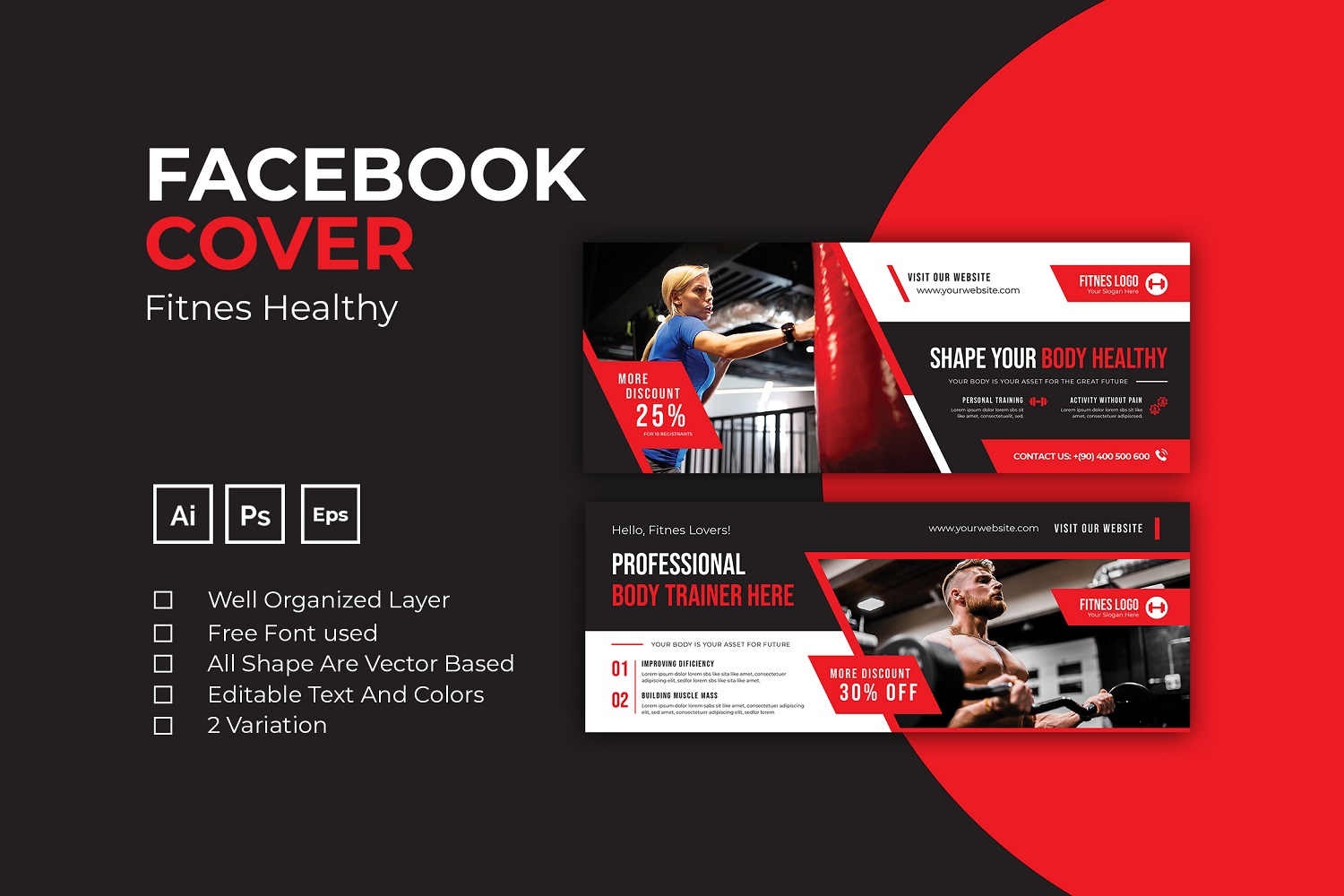Fitnes Healthy Facebook Cover