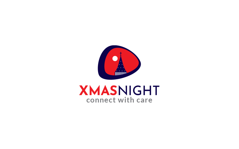 Xmas Night Logo Design Template