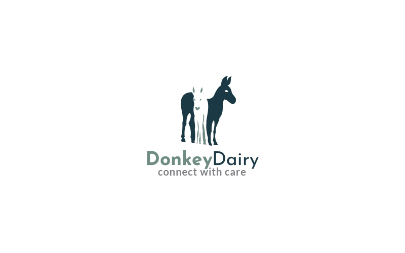 Donkey Dairy Logo Design Template