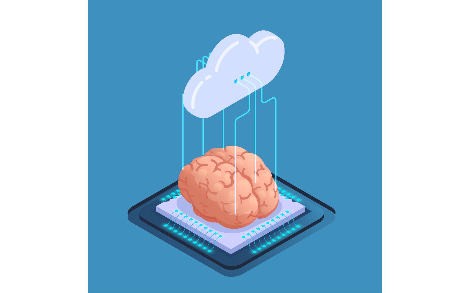 Artificial Intelligence Isometric 201020116 Vector Illustration Concept