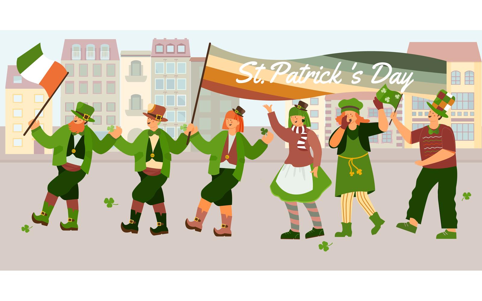 Patrick Day Parade 210160205 Vector Illustration Concept