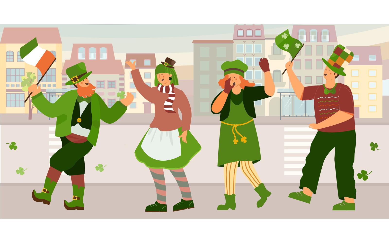 Patrick Day Street 210160204 Vector Illustration Concept