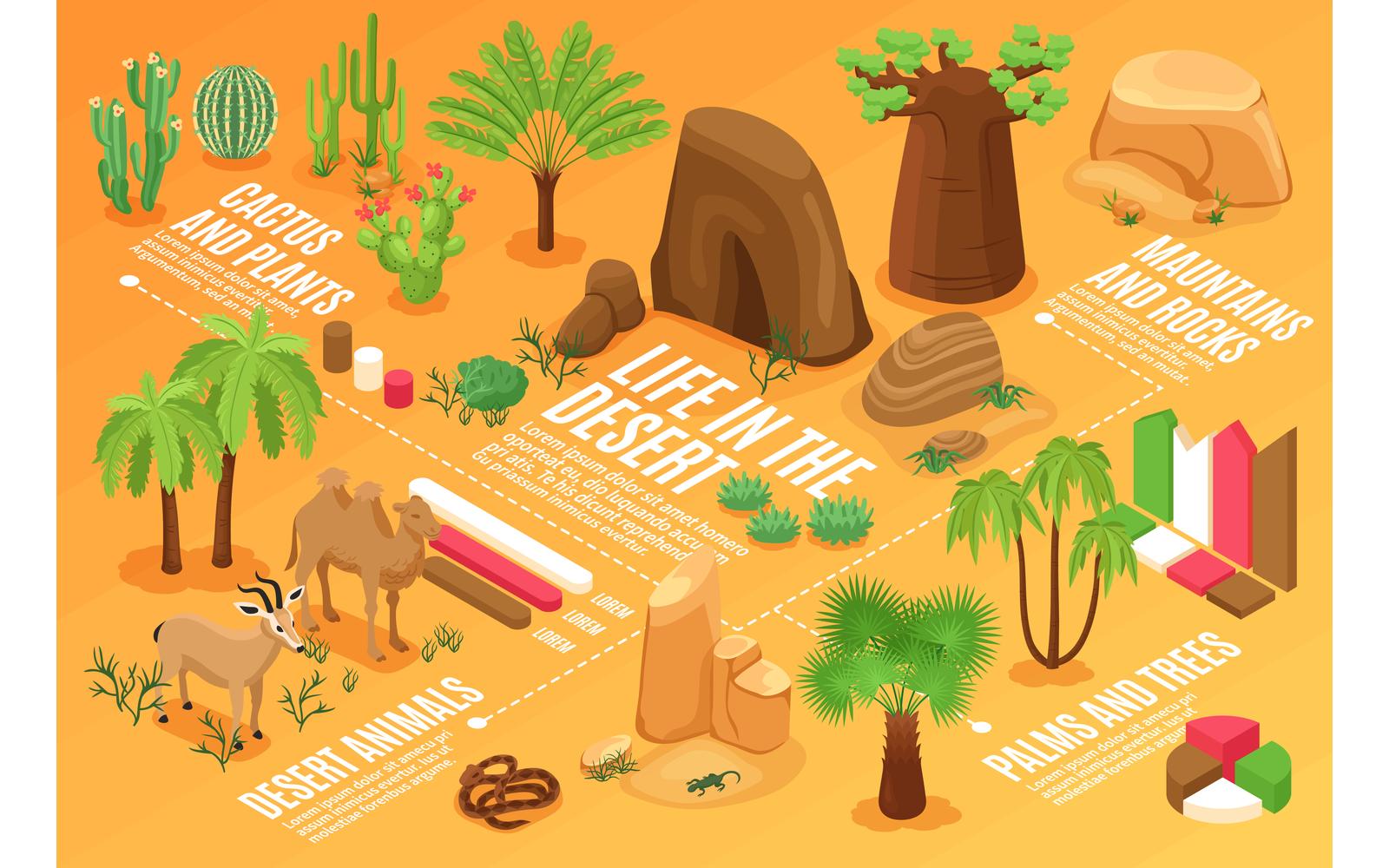 Isometric Desert Horizontal Illustration 210112104 Vector Illustration Concept