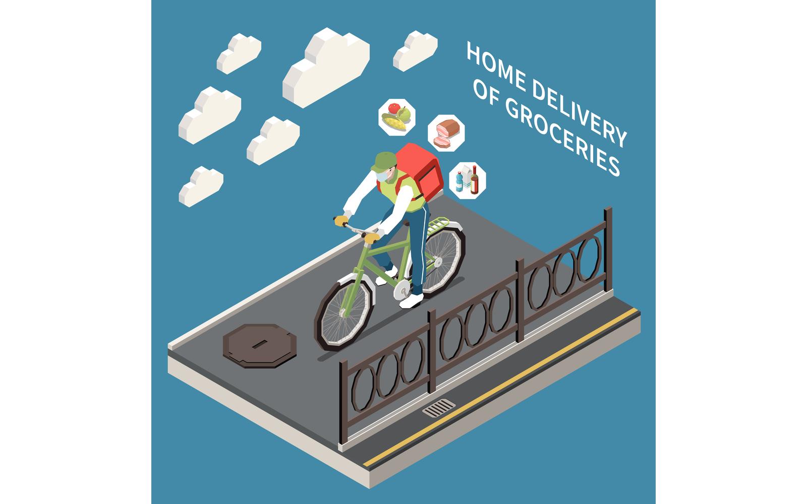 Order Delivery Isometric 210110926 Vector Illustration Concept