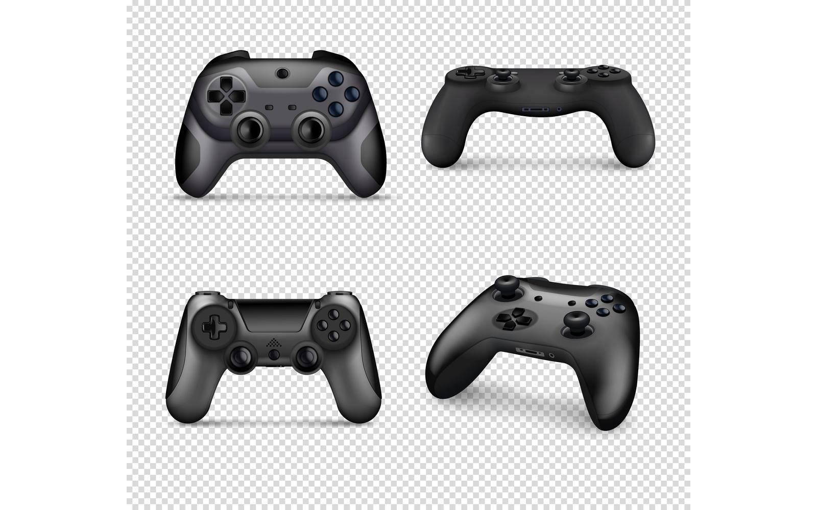 Gamepad Realistic Set Transparent-01 201021107 Vector Illustration Concept