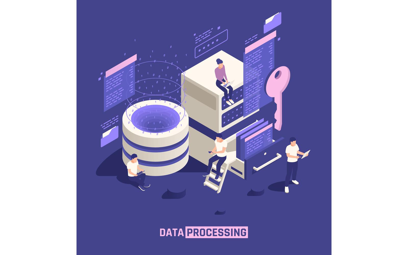 Business Intelligence Isometric 201210113 Vector Illustration Concept