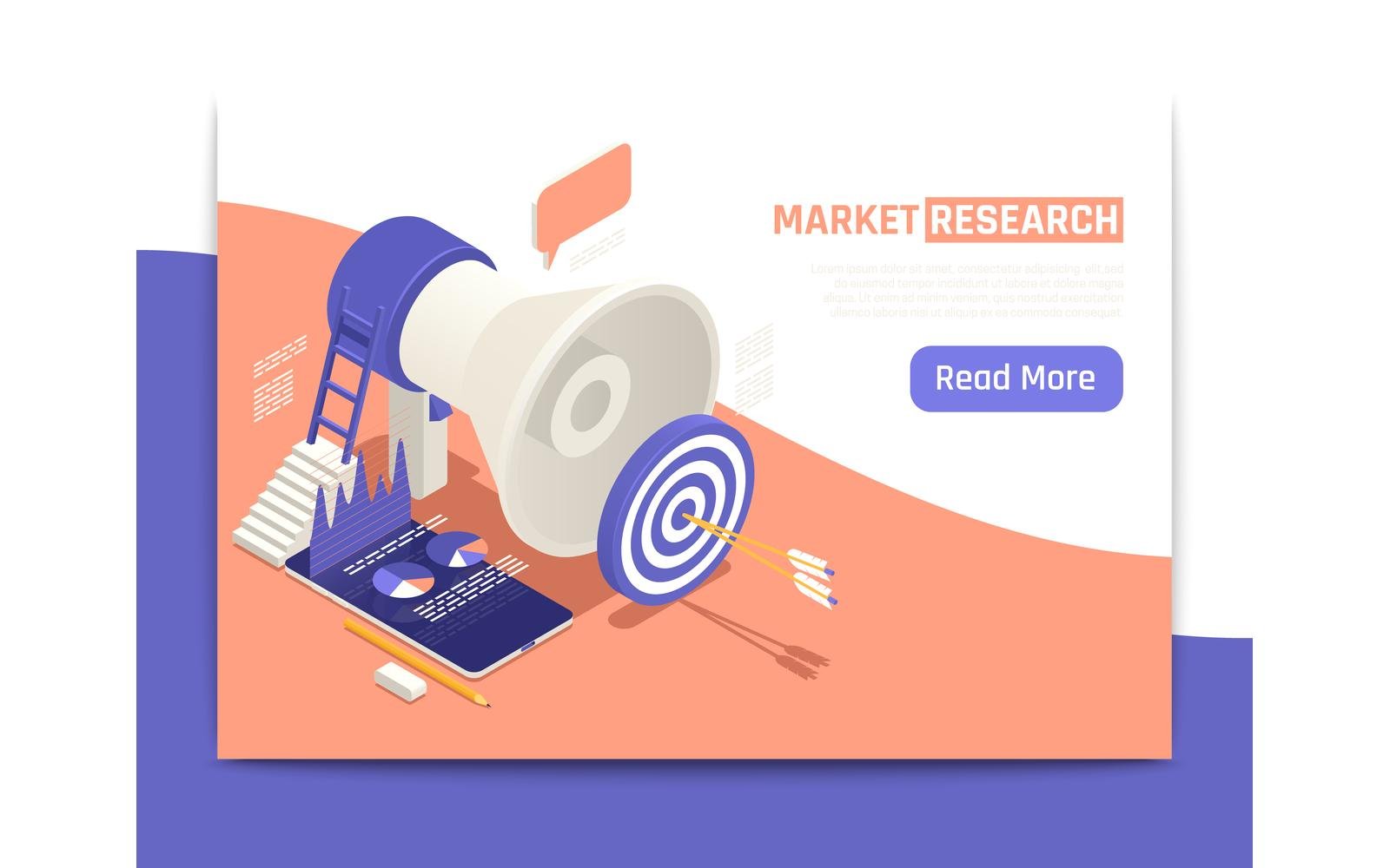 Market Research Isometric 201210107 Vector Illustration Concept