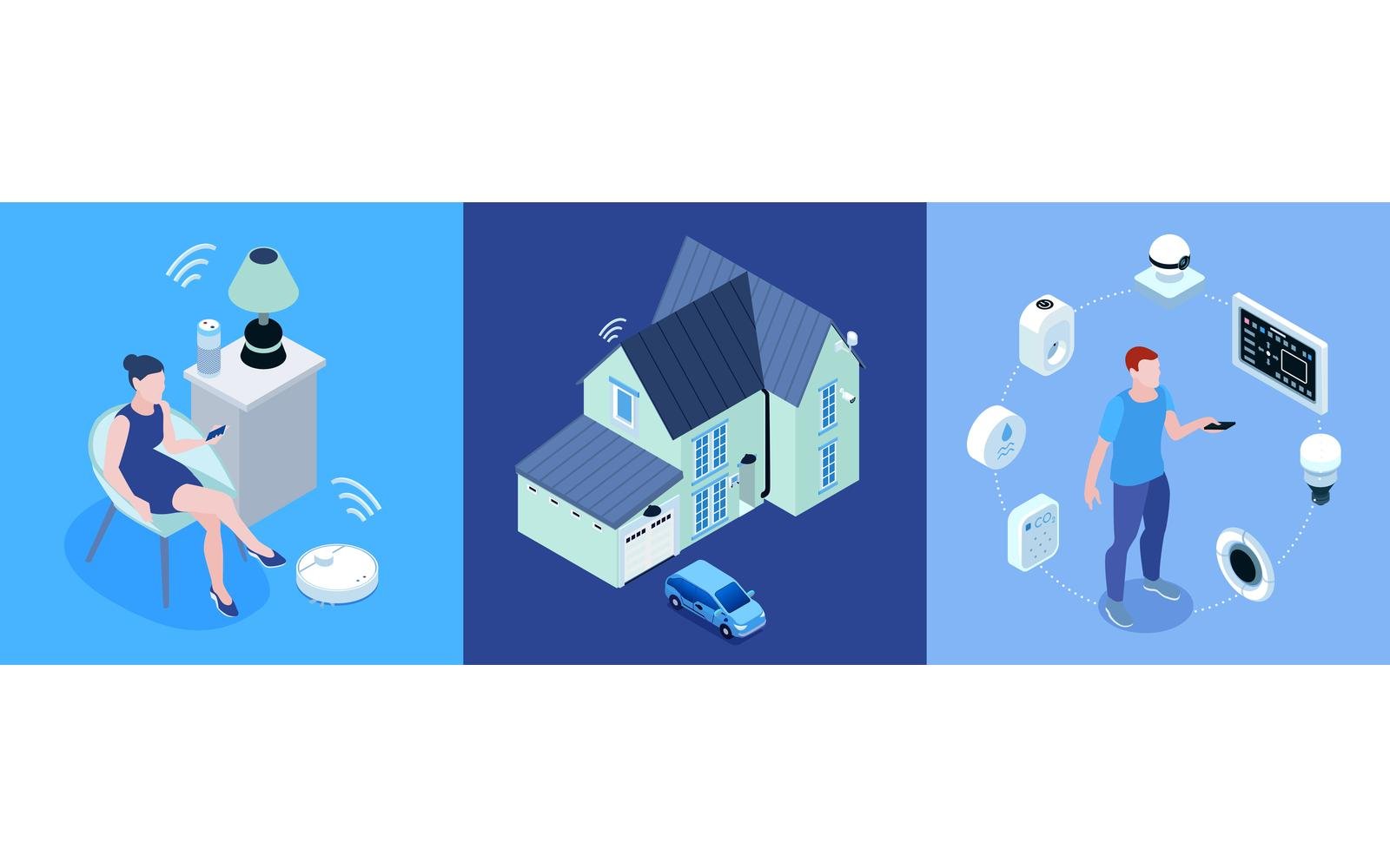 Isometric Smart Home Design Concept 201203210 Vector Illustration Concept