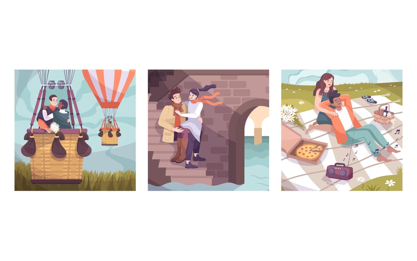 Romantic Couple Illustration Flat 201150731 Vector Illustration Concept