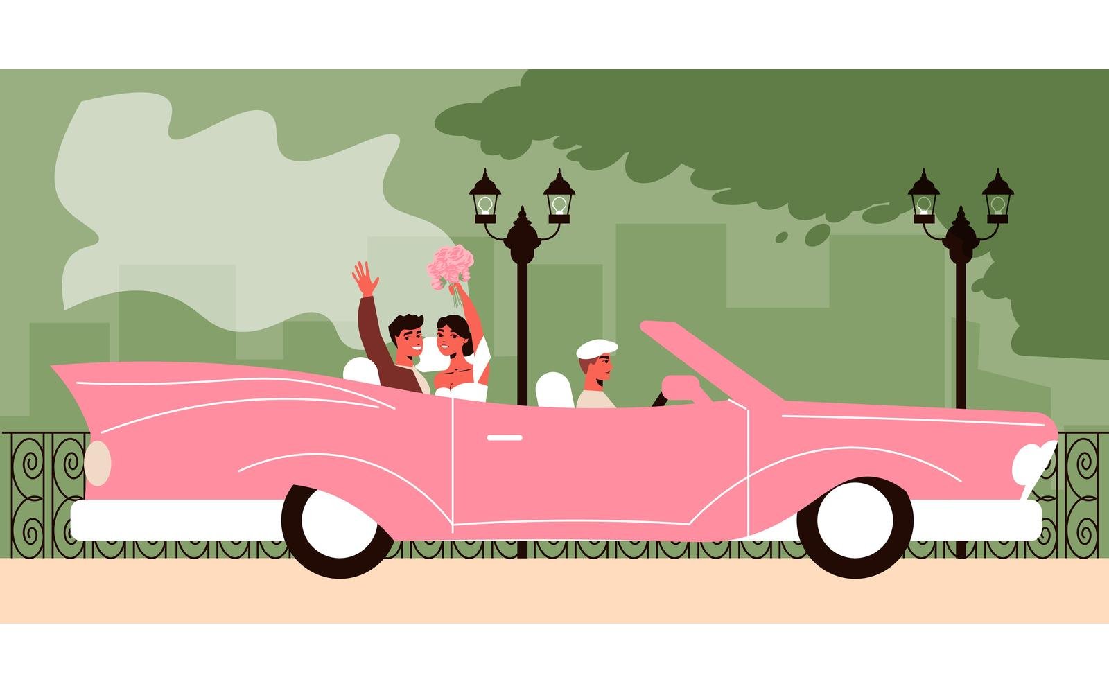 Wedding Car 210260543 Vector Illustration Concept