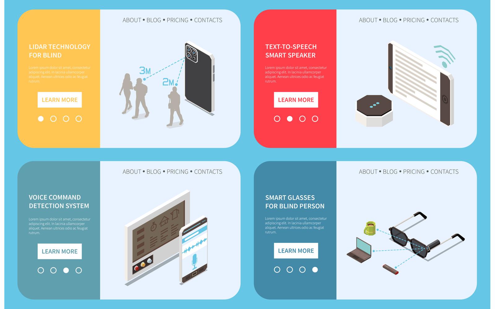 Technology For Disabled People Isometric 201210942 Vector Illustration Concept