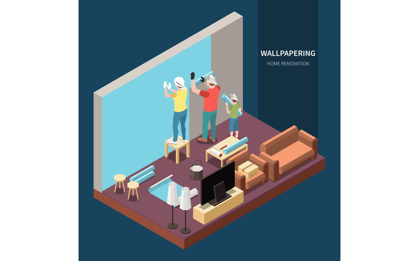 Diy Renovation Isometric 210110903 Vector Illustration Concept