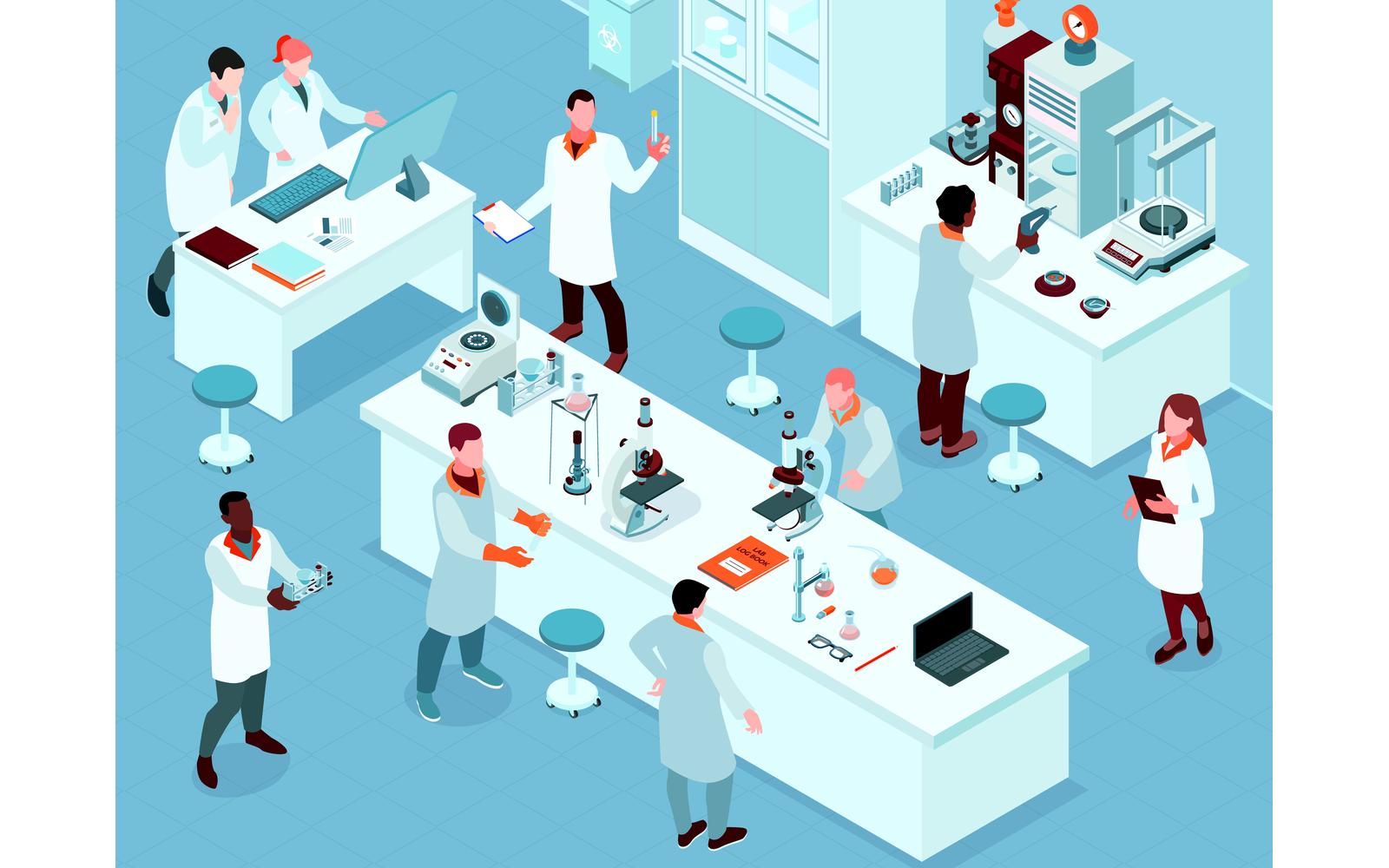 Isometric Science Laboratory Illustration 210203206 Vector Illustration Concept