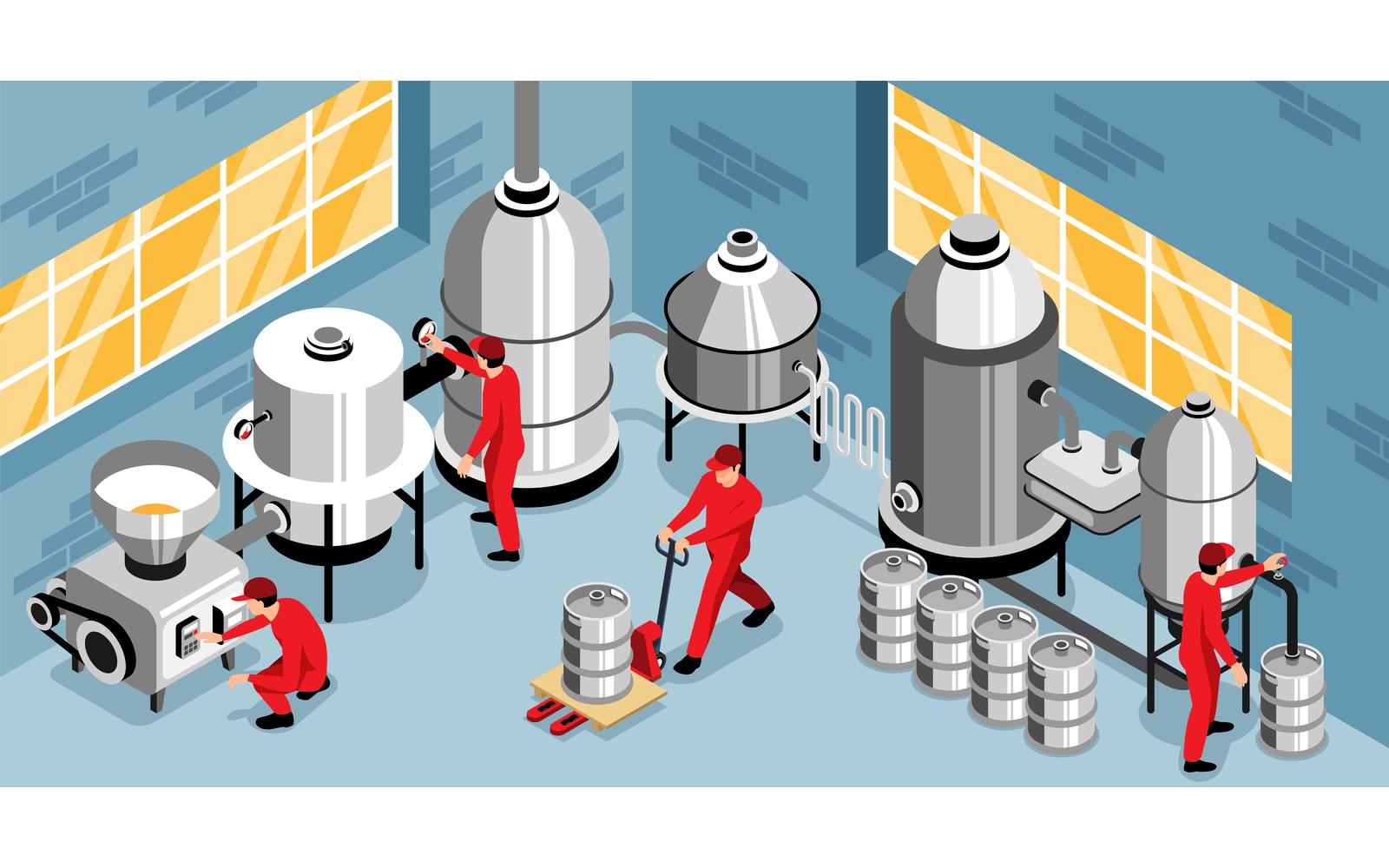 Isometric Brewery Horizontal Illustration 210110505 Vector Illustration Concept