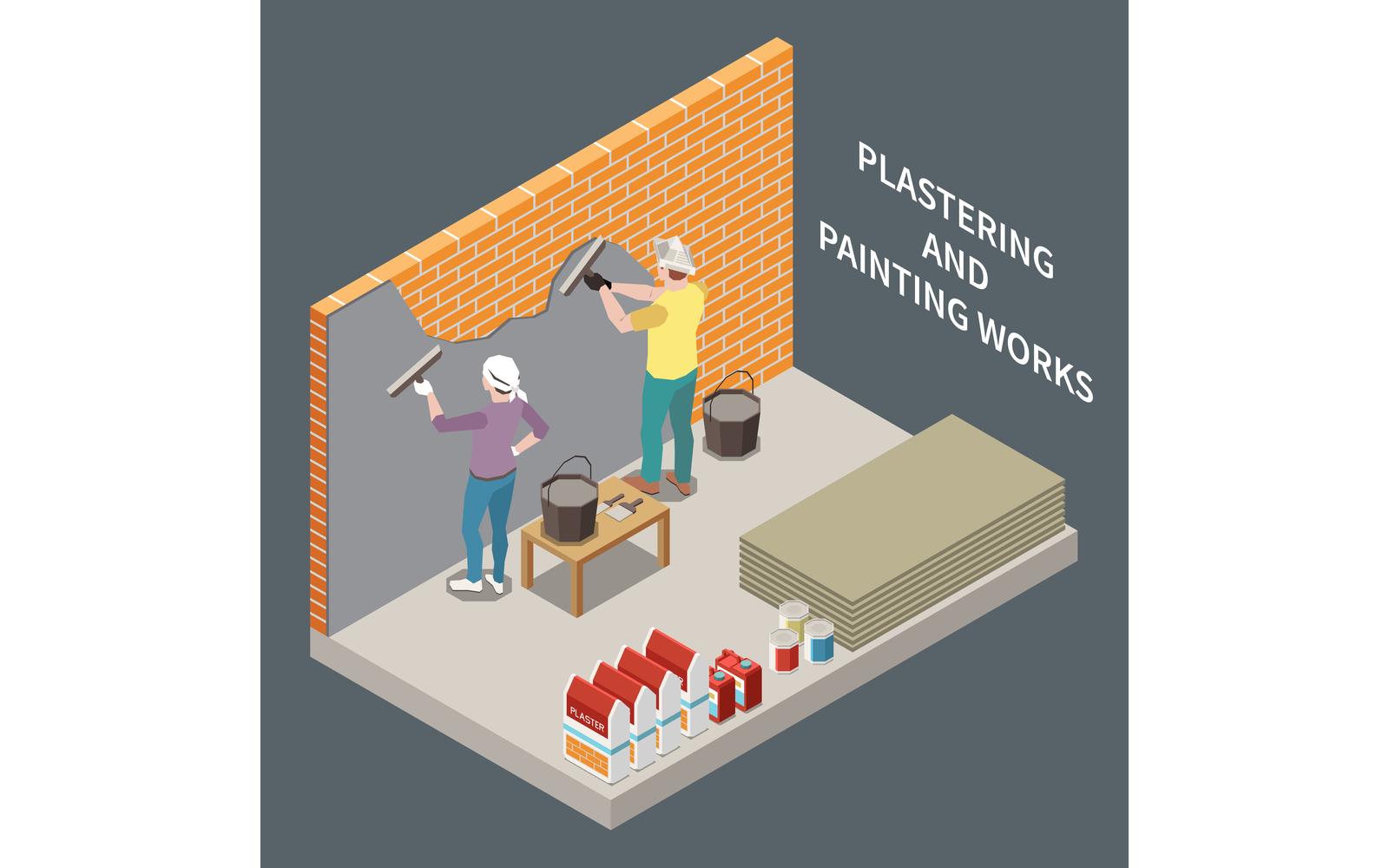 Diy Renovation Isometric 210110905 Vector Illustration Concept