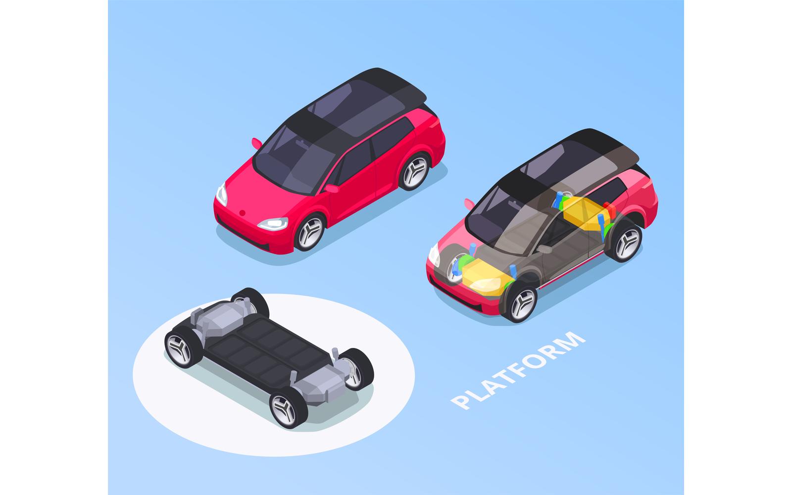 Car Designer Profession Isometric 210120121 Vector Illustration Concept