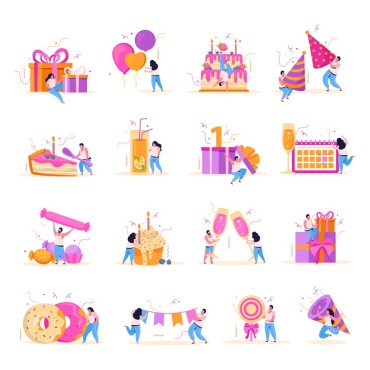 Cute Happy Illustrations Templates 211225