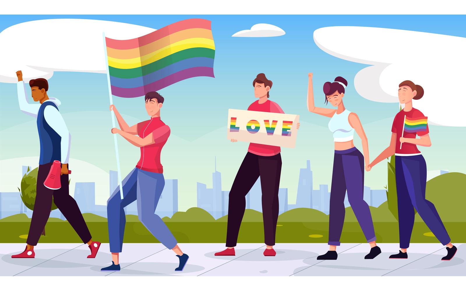 Lgbt Equality Flat 210151124 Vector Illustration Concept