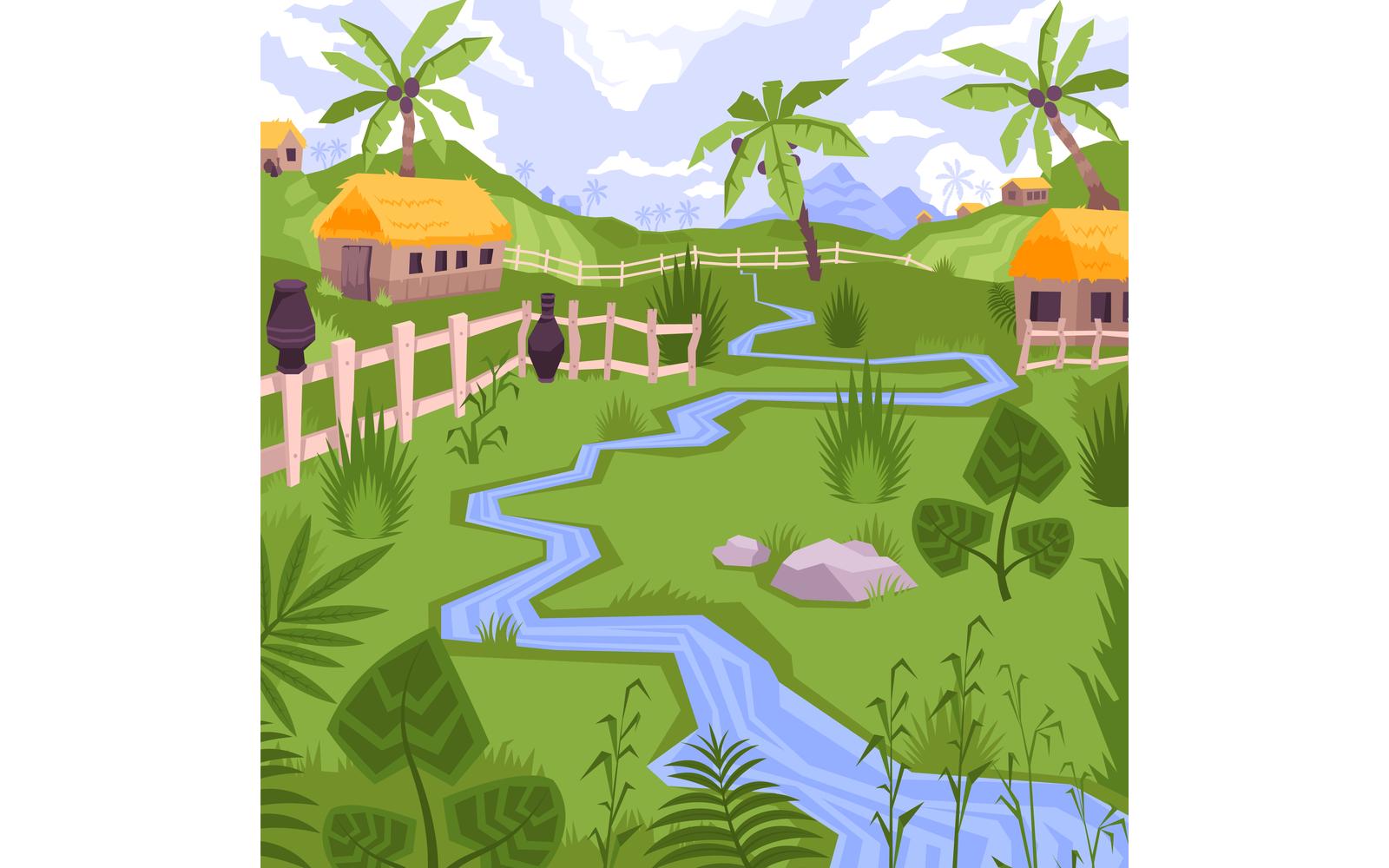 Landscape Flat 210150750 Vector Illustration Concept