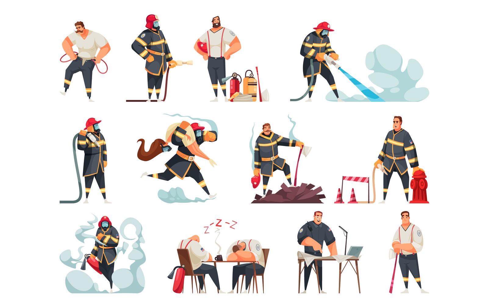 International Firefighters Day Iffd Set 210112615 Vector Illustration Concept