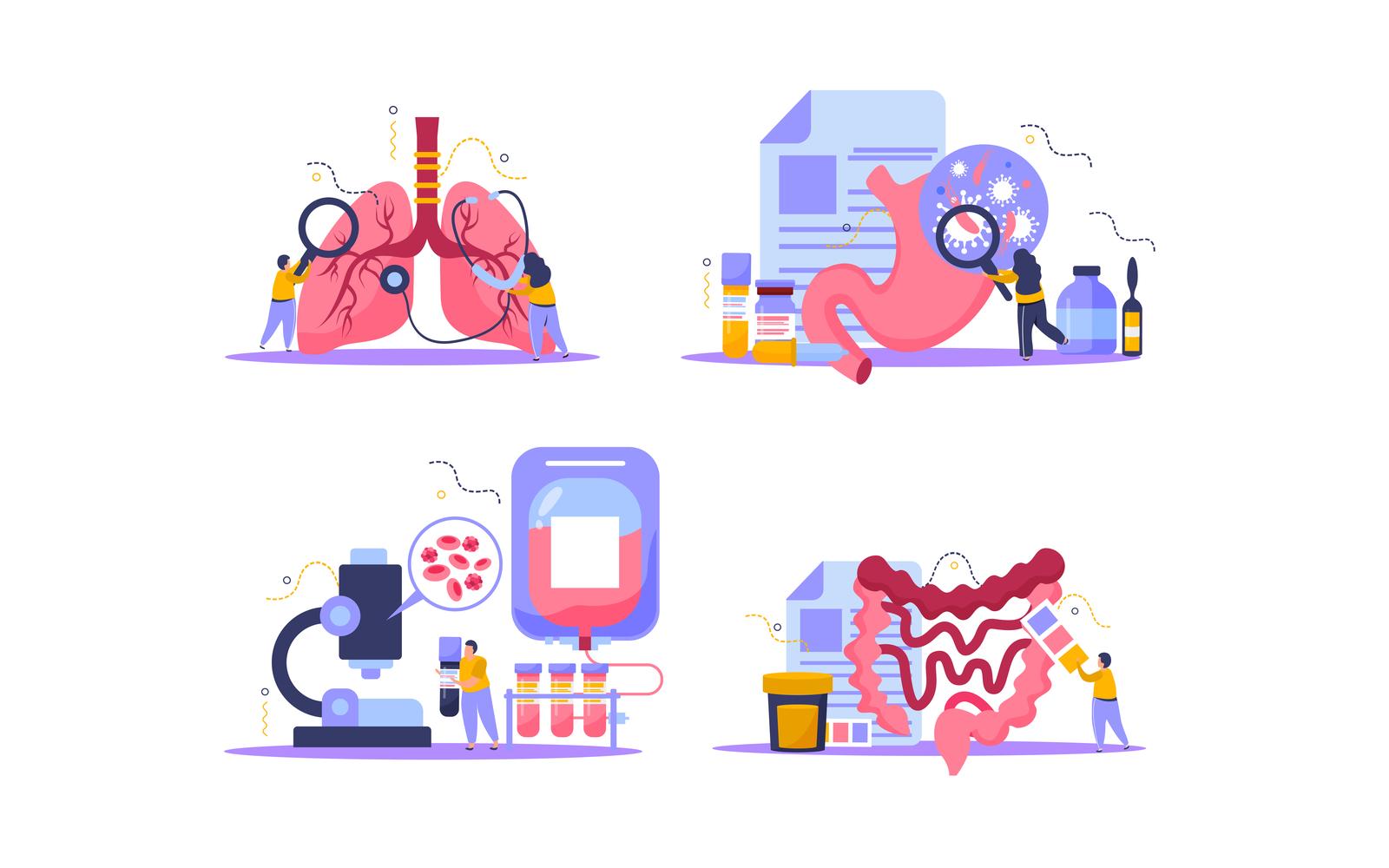 Health Checkup Flat 4X1 210140226 Vector Illustration Concept