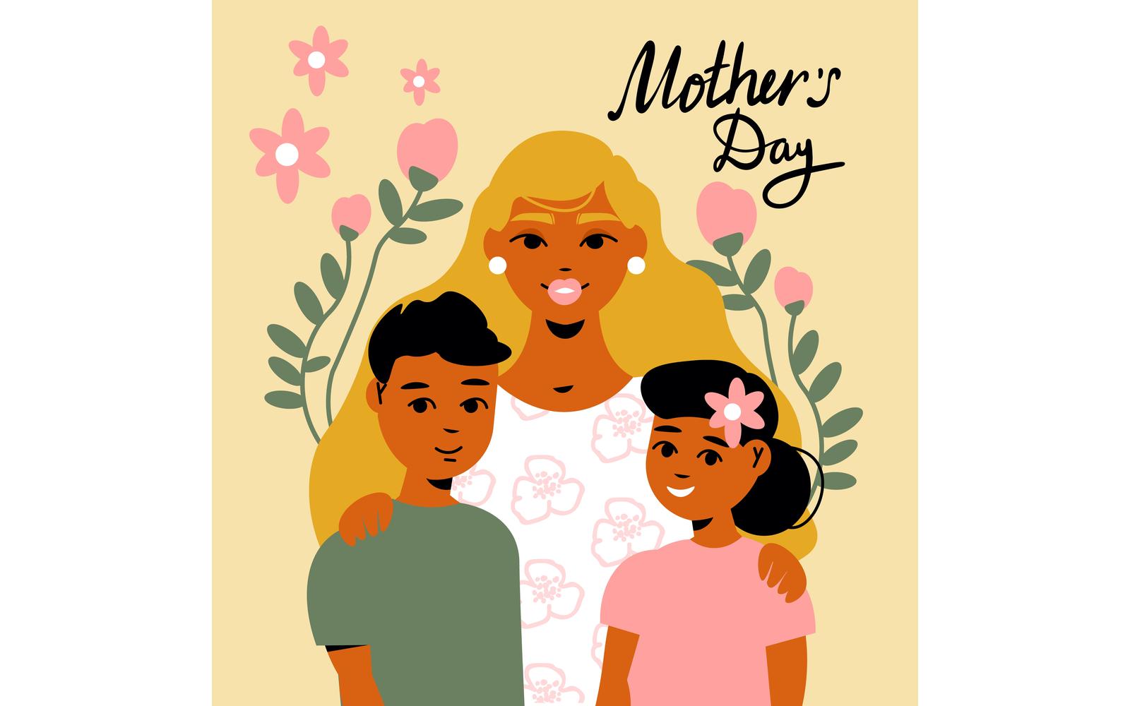 Mothers Day Card 210160513 Vector Illustration Concept