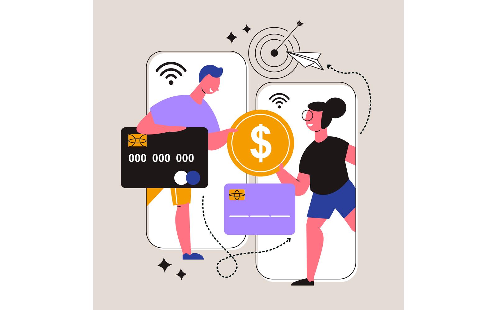 Mobile Bank 210160507 Vector Illustration Concept