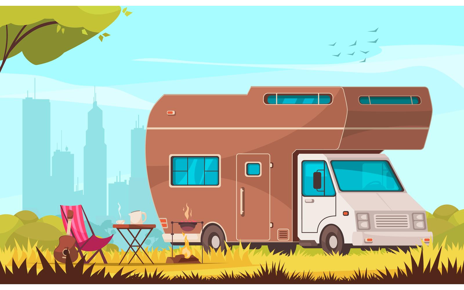 Trailer Park 210212621 Vector Illustration Concept