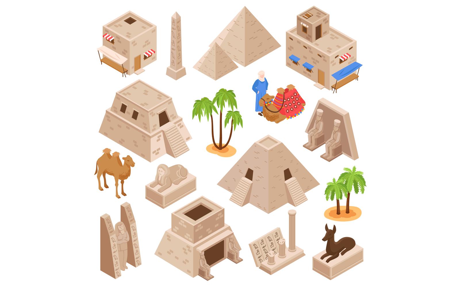 Isometric Egypt Set 210112123 Vector Illustration Concept