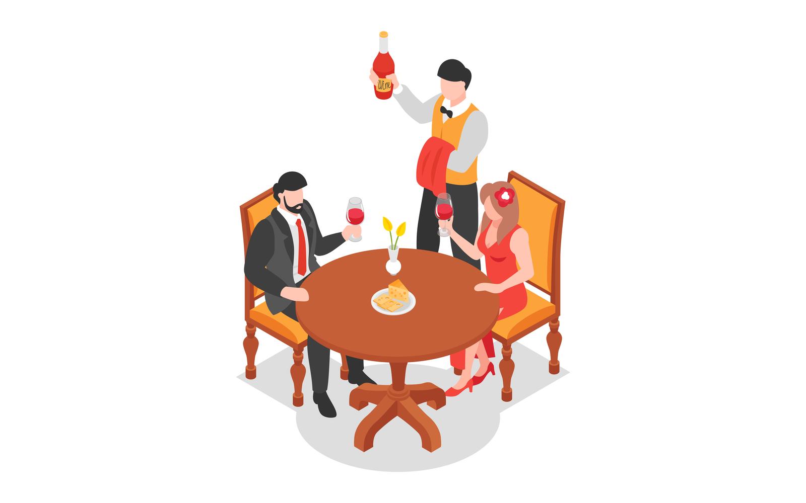 Isometric Wine Tasting 210112122 Vector Illustration Concept