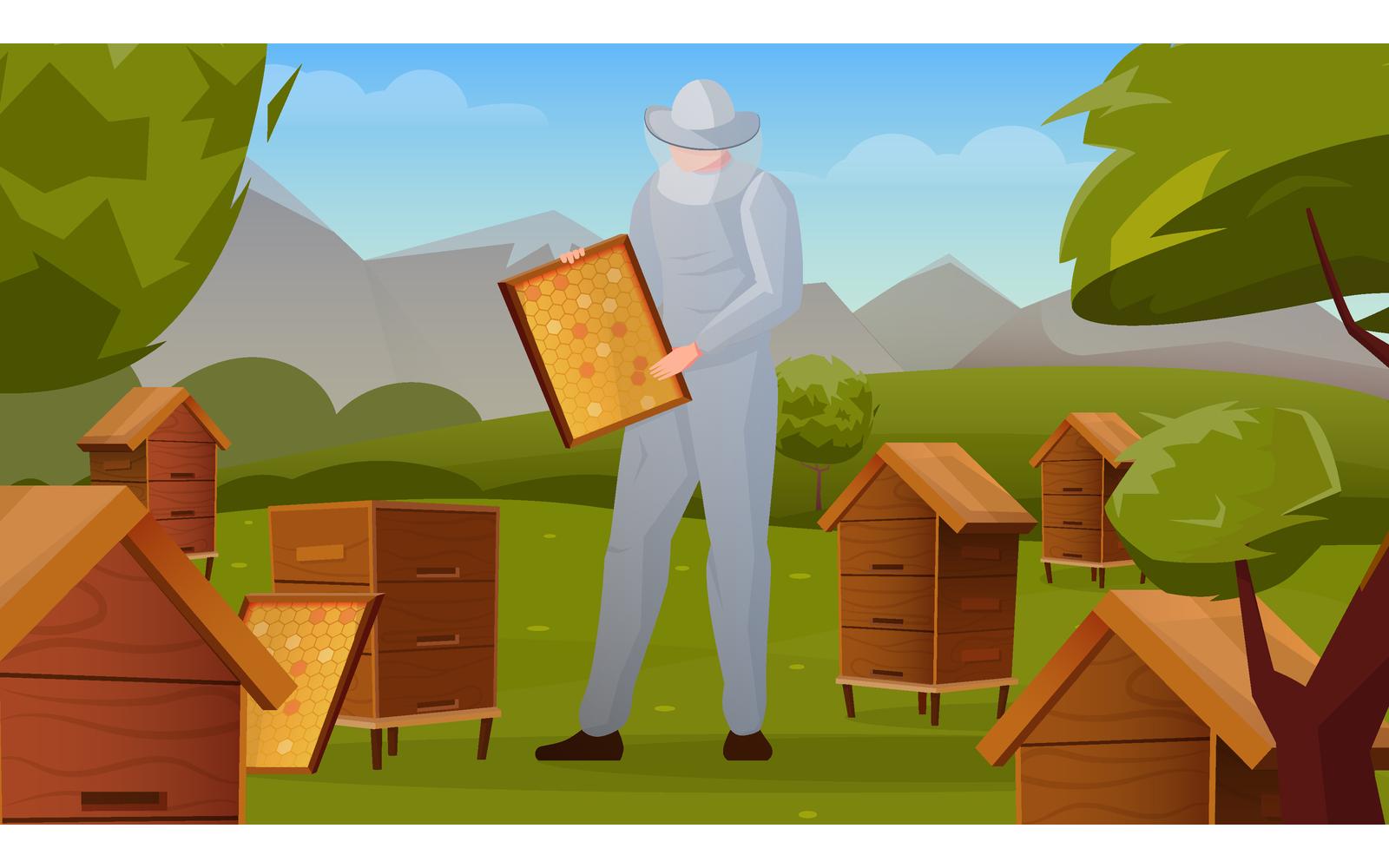 Apiary Flat 210251102 Vector Illustration Concept